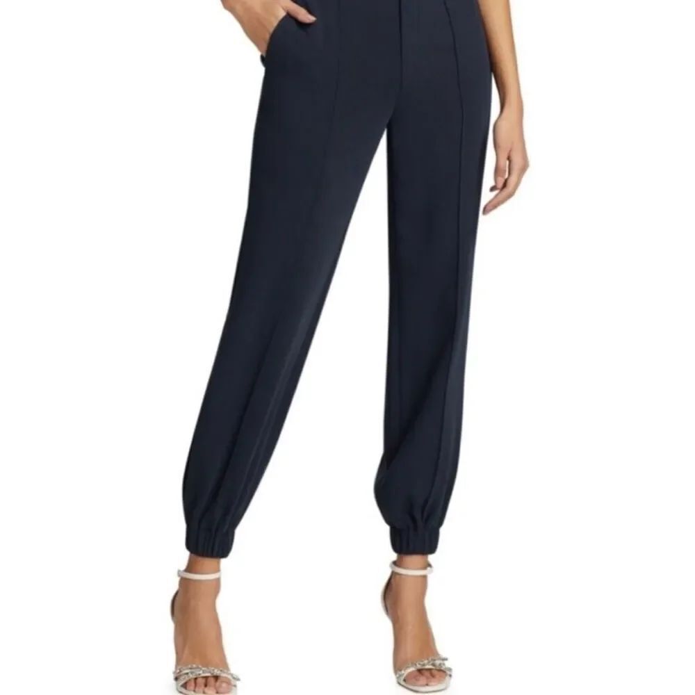Cinq A Sept Tabitha Crepe Jogger Pants Size 8 Navy, NEW MSRP 358$